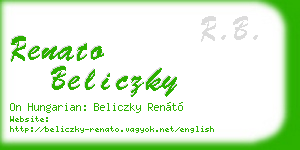 renato beliczky business card