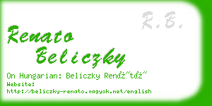 renato beliczky business card